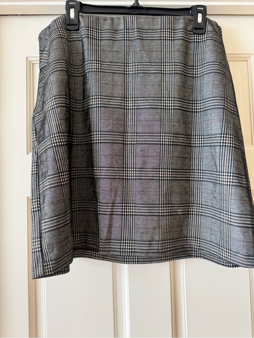 Apt. 9 Gray Plaid A-Line Skirt